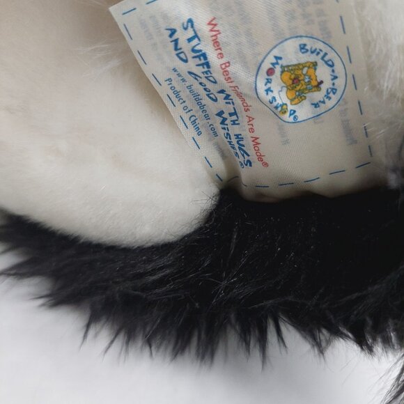 Build A Bear Border Collie Puppy Dog Black & White Stuffed Animal BAB - Picture 7 of 11